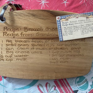 Recipe Card Cutting Board