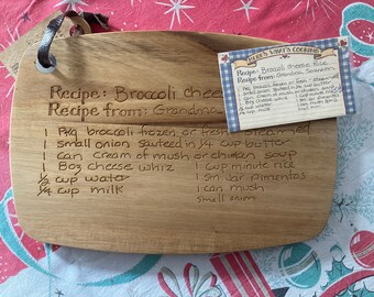 Recipe Card Cutting Board