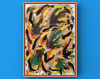 THE WALK| A3, Original Art, Wall Art, Abstract Painting, Sketch, Abstract Art, Original Painting, Large Painting