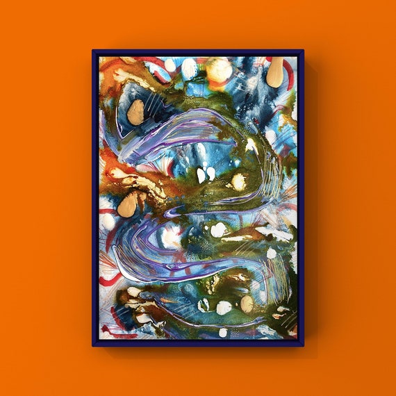 DRAGON Art Painting Original Art Wall Art Abstract Etsy