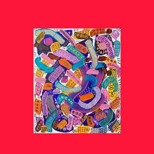 LOVEX88| Canvas, Canvaspaneel, Origineel schilderij, Muurkunst, Abstract schilderij, Schets, Schilderij, 2020