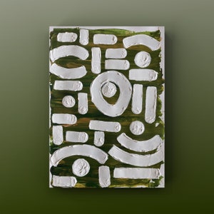 QUEEN OF GREEN/A4 Arte da parete originale/Dipinto astratto senza cornice/Schizzo su carta a grana fine/cartuccia pesante 2020