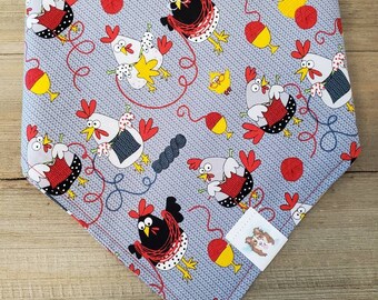 Knitting Chickens pet bandana