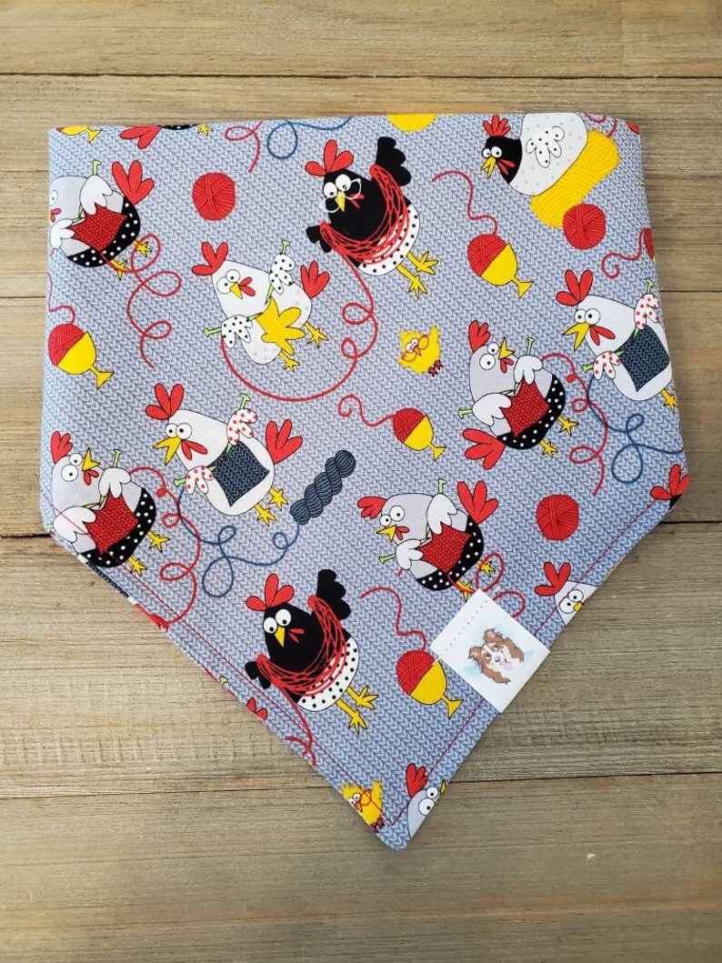 Knitting Chickens pet bandana