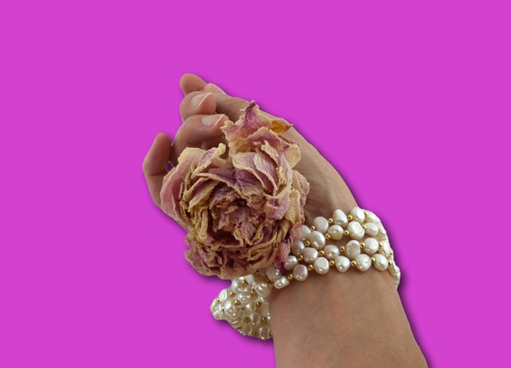 Necklace necklace necklace of baroque pearls inte… - image 3
