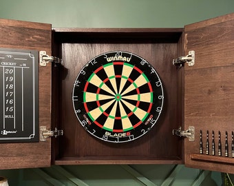 The Pub Custom Dartboard Cabinet Set