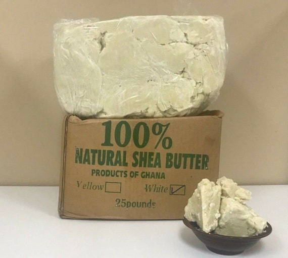 Raw African SHEA BUTTER Unrefined Organic White/ivory 100% Pure Premium  Quality Shea Butter Bulk Wholesale Choose Size 2 Oz. to 50 Lbs. 