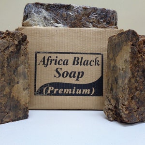 Raw AFRICAN BLACK SOAP Organic Unrefined From Ghana Premium Quality 100% Pure Natural Soap Choose Size 2 Oz. to 50 Lbs. Wholesale