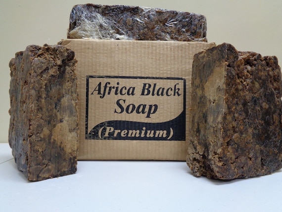 Raw AFRICAN BLACK SOAP Organic Unrefined From Ghana Premium Quality 100% Pure Natural Soap Choose Size 2 Oz. to 50 Lbs. Wholesale