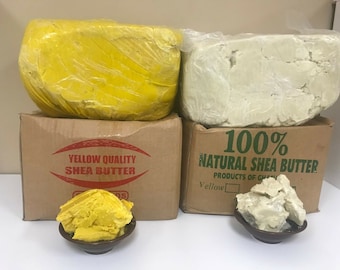 100% Raw African SHEA BUTTER Unrefined Organic Pure Premium Quality From Ghana Choose Size And Color- 2oz, 8oz, 1,2,3,5,10,20, 50 Lbs