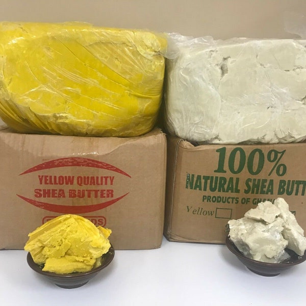 100% Raw African SHEA BUTTER Unrefined Organic Pure Premium Quality From Ghana Choose Size And Color- 2oz, 8oz, 1,2,3,5,10,20, 50 Lbs