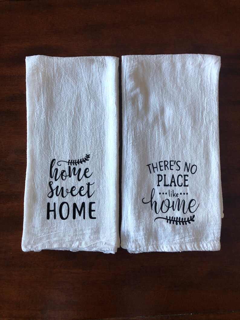 Personalized tea towels / farmhouse tea towels / kitchen decor Etsy