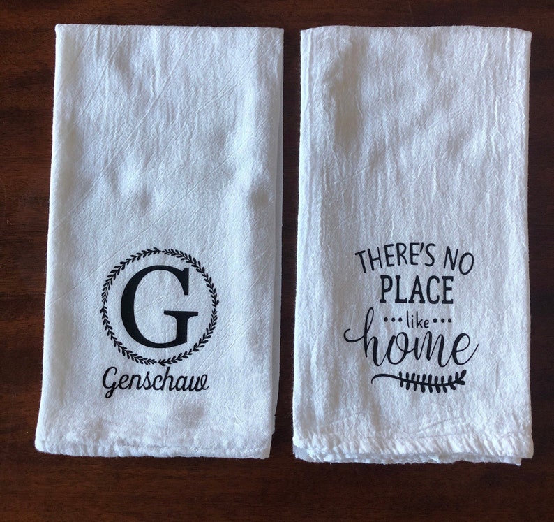 Personalized tea towels / farmhouse tea towels / kitchen decor Etsy