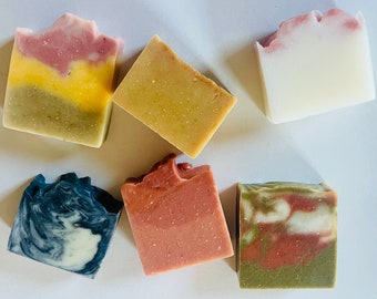 Naked Soaps, 3 Soaps, All Natural Gift Box Soap, Unwrapped, Bulk Soap, Acne Soap, Handmade Soap, Self Care Gift, Cold Process Soap, Soaps