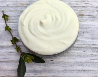 Unscented Body Butter, Natural and Organic Body butter, Homemade Body Lotion, Hand Lotion, Beard Lotion, Whipped Body Butter, Organic Lotion