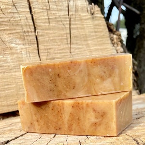 Vegan Handmade Turmeric Soap,  Turmeric Kaolin Clay Coconut Milk Lemon Eucalyptus Soap, Turmeric Soap, Face Soap, Body Glow Soap, Cleanser