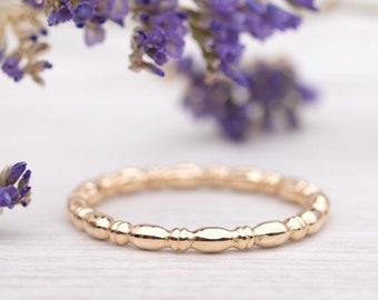 Ring 'Gold Boho' 2 mm, gold ring, ball ring, promise ring, engagement ring, small beads, minimal, stacking ring, stacking ring, rose gold