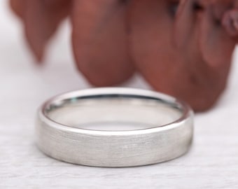 Silver ring 'Mellow', wedding rings, engagement ring, partner rings, attachment ring, attachment ring, stackable, friendship ring, matted, boho,