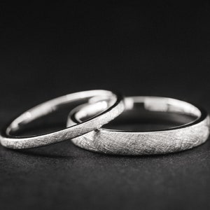 Wedding rings Weave, wedding rings, engagement ring, silver rings, friendship rings, partner rings, frosted, special, jewelry design image 5