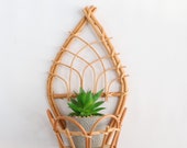 Wicker pot hanging basket boho style vintage Christmas Gift