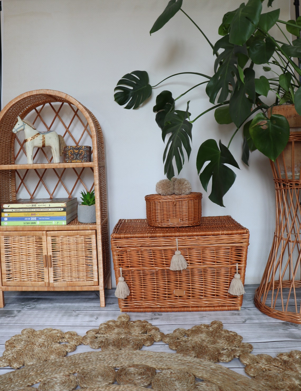 Wicker Toy Chest Christmas Gift Etsy