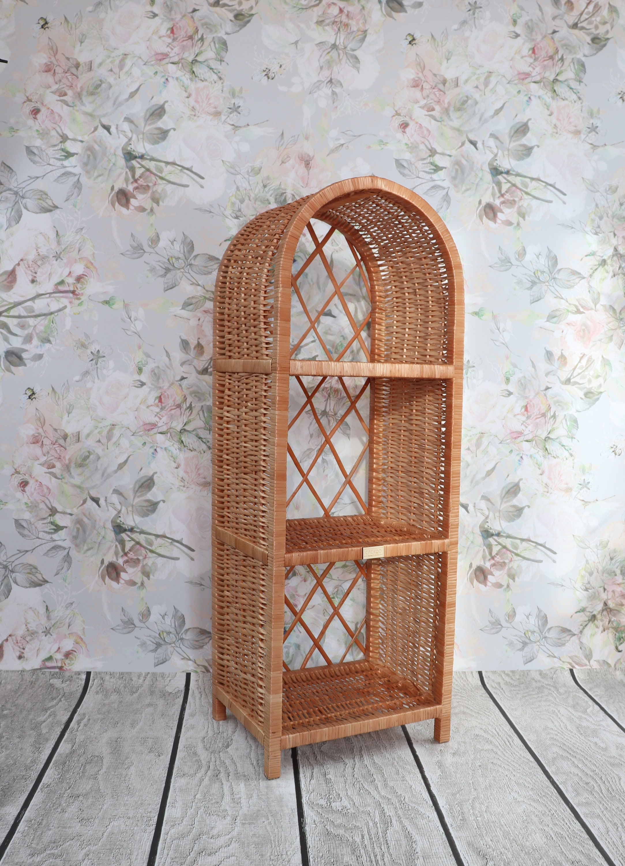 Wicker shelf rattan shelf wicker bookcase rattan furniture Etsy