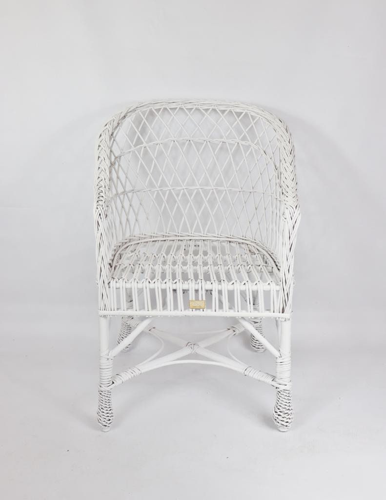 Weißer Sessel Korb Terrassenstuhl Erwachsene Größe | Etsy