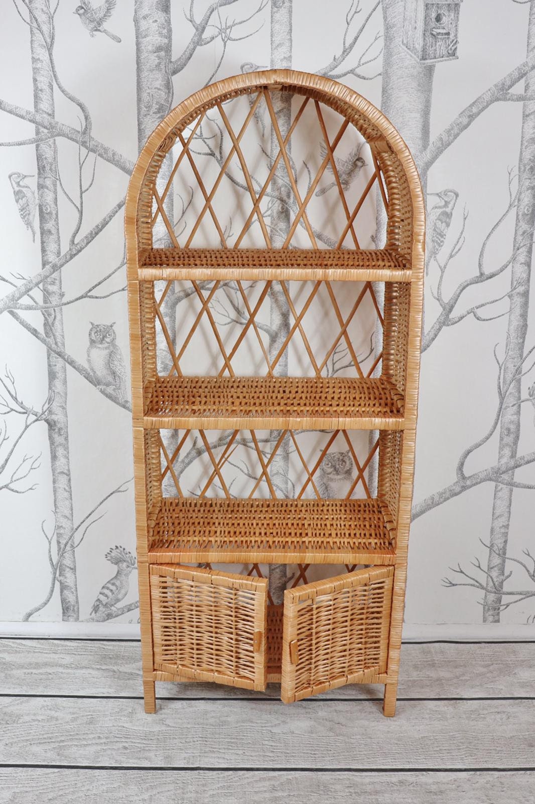 Wicker bookcase 124 cm Etsy