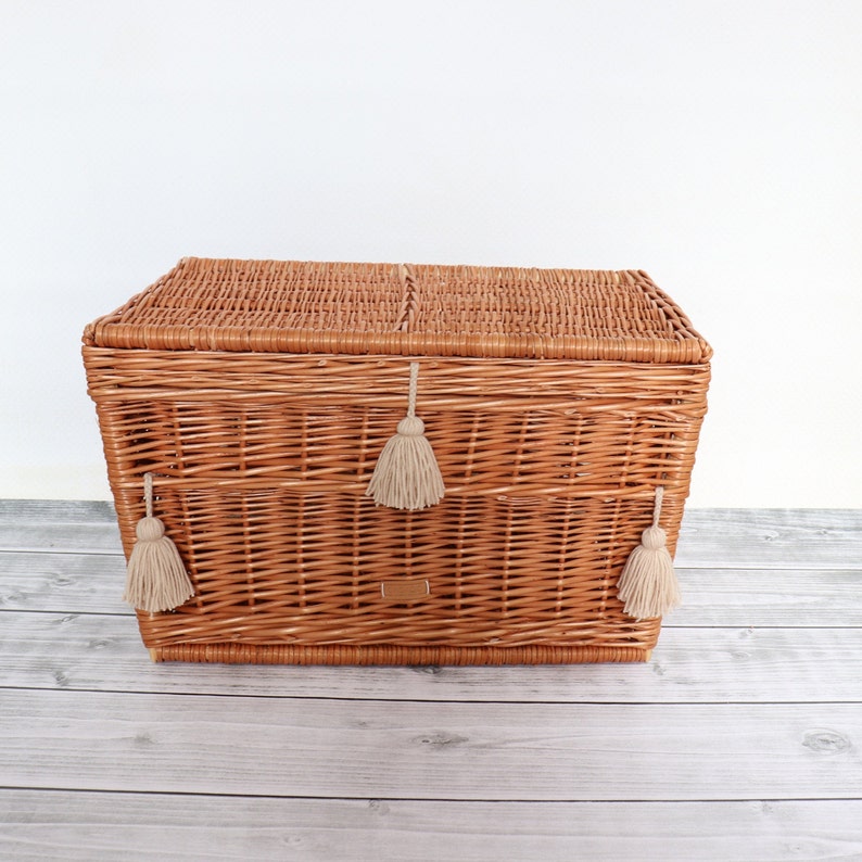 Wicker Toy Chest Christmas Gift Etsy