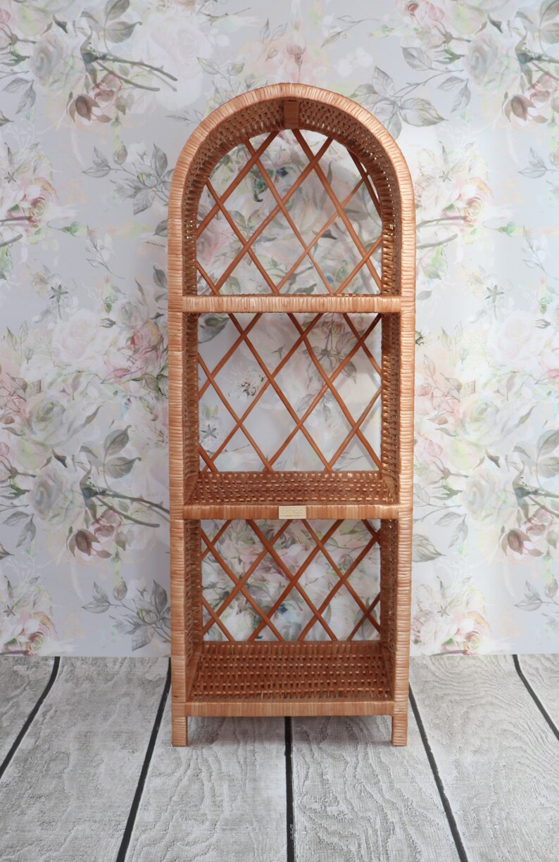 Wicker shelves set of two boho vintage style Etsy