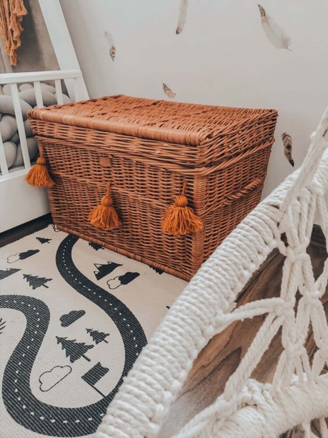 Wicker Toy Chest Christmas Gift Etsy