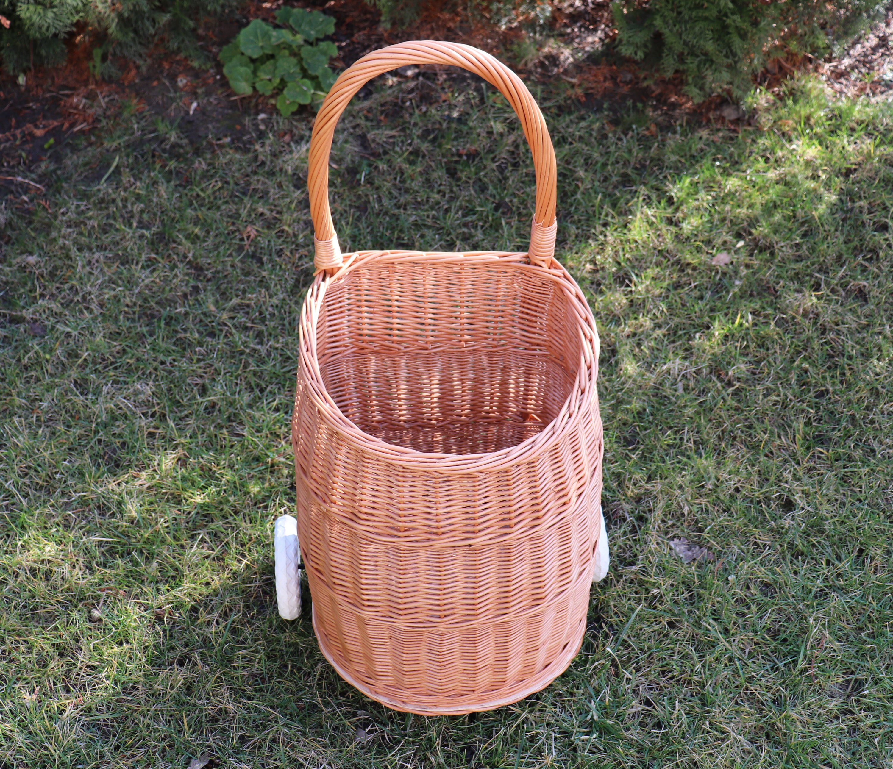 Wicker shopping trolley wicker shopping cart willow shoping Etsy