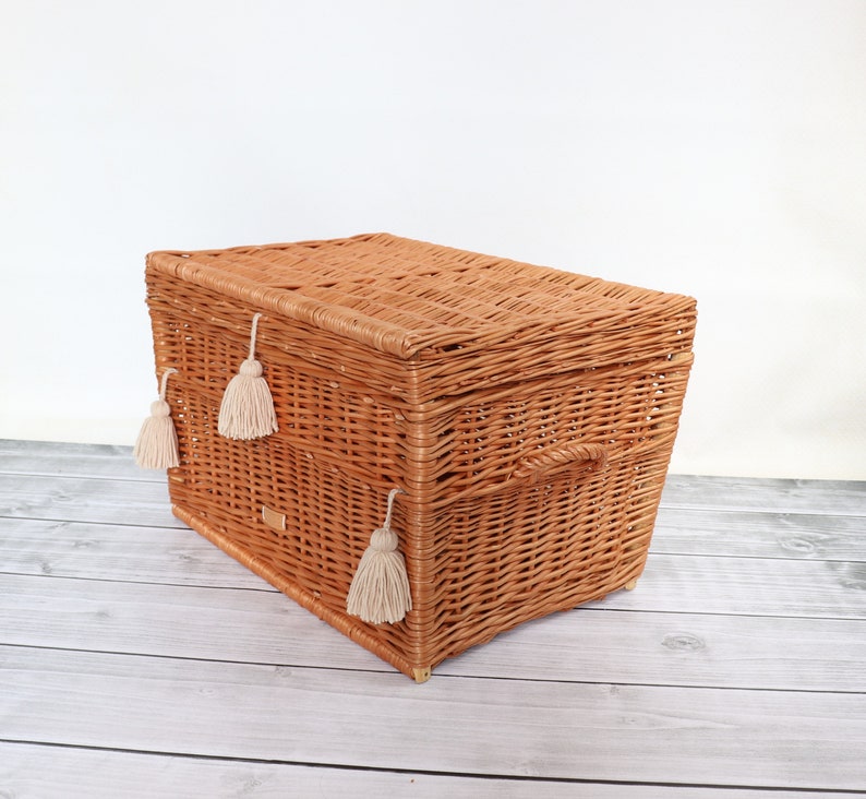 Wicker Toy Chest Christmas Gift Etsy