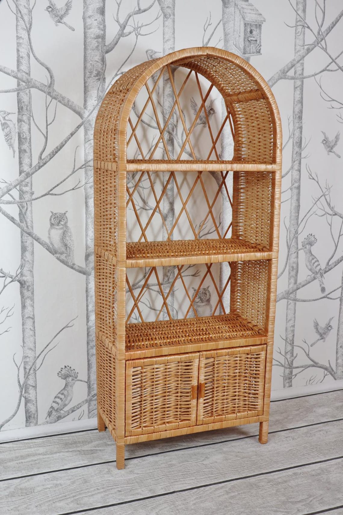Wicker bookcase 124 cm Etsy