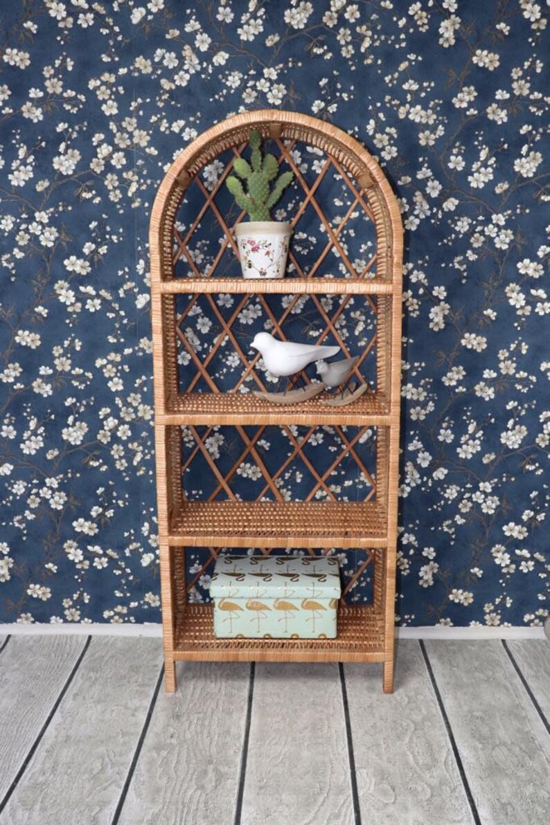 Bookcase Natural Wicker Handmade in Poland Etsy Canada