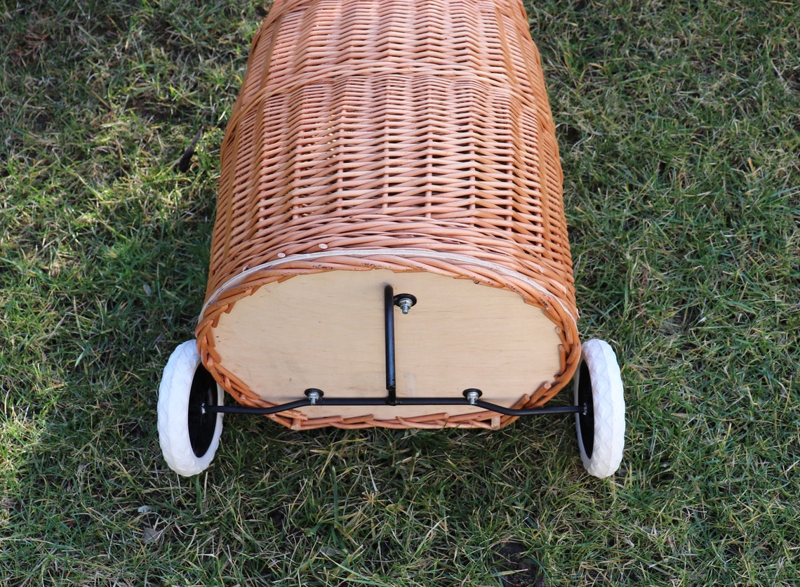 Wicker shopping trolley wicker shopping cart willow shoping Etsy