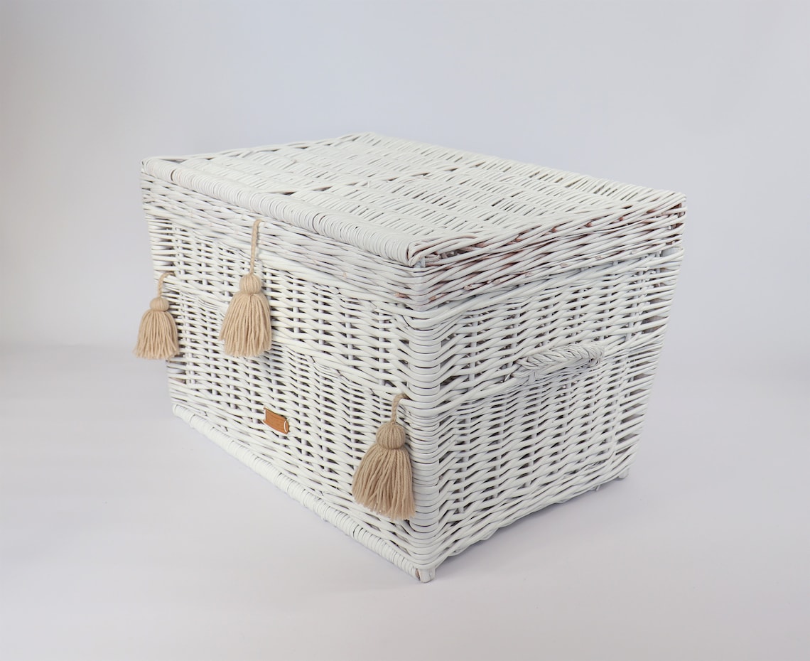 Wicker Toy Chest Christmas Gift Etsy