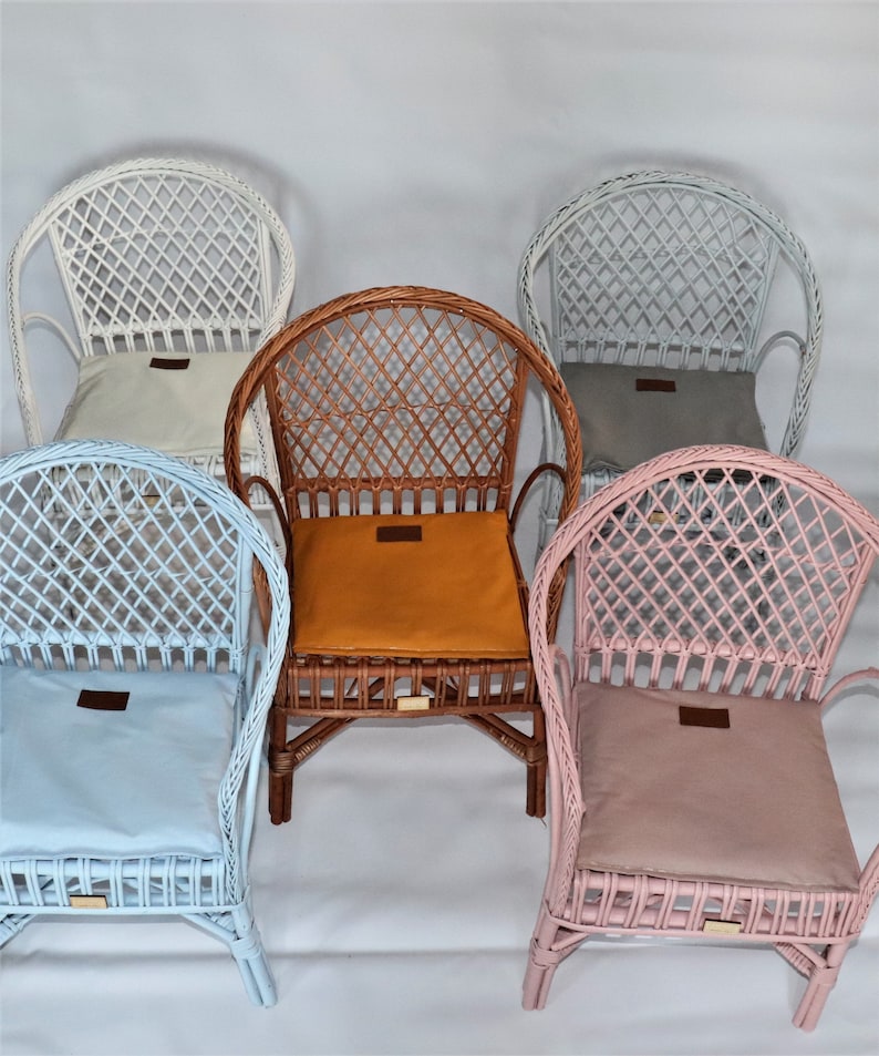Wicker Chair for Kids Rattan Kids Chair Wicker Furniture - Etsy