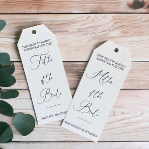 Wedding Chair Reserved Tag, Reserved Seat, Wedding Stationery