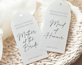 Wedding Chair Reserved Tag, Reserved Seat, Wedding Stationery, Wedding Tags