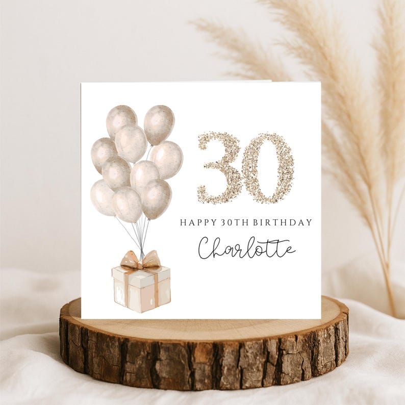 Personalised 30th Birthday Card, 30th Birthday - Etsy UK