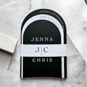 Arch Wedding Invitation, Stack Wedding Invitation