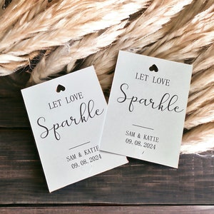 Wedding Sparkler Tags, Sparkler Tags, Wedding Favours, Sparkler Card