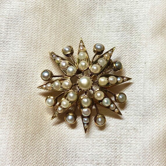 Victorian Pearl Star Pendant & Brooch