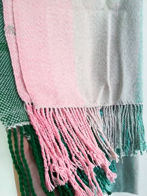Pink and green shawl Clearance