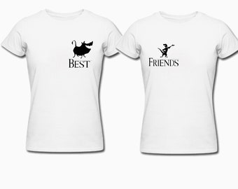 best friends white t-shirt together forever