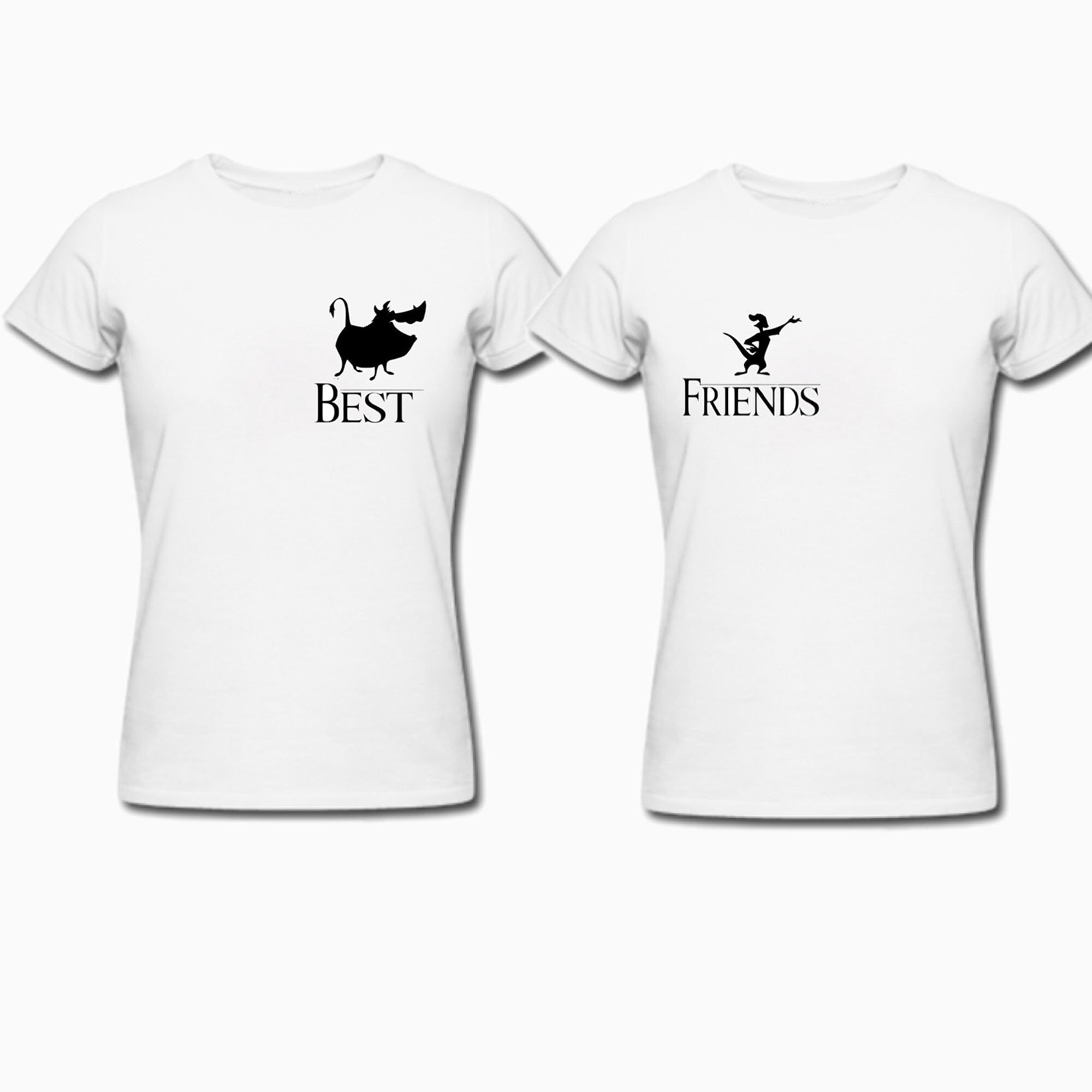 Best Friends White Tshirt Together Forever Etsy