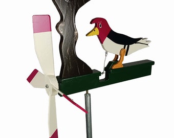 Woodpecker Whirligig Handmade in USA Wind Spinner