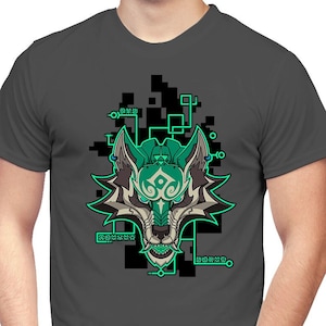 CyberWolf Hero // T-Shirt / Mask / Kids T-Shirt / Sweatshirt / Hoodie / Big size // Zelda Twilight Wolf Link Ganon Lonk Navi Videogame Tee