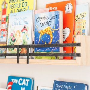 Book Display Shelf, Cookbook Shelf, Bookshelf, Book Ledge, Picture Ledge, Floating Shelf , Gallery Shelf, Nursery Bookshelves, Spice Rack